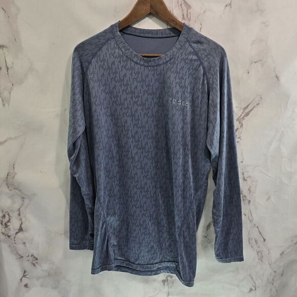 Tesla Shirt Mens XL Blue Long Sleeve Breathable Active Performance Whicking - Picture 1 of 9